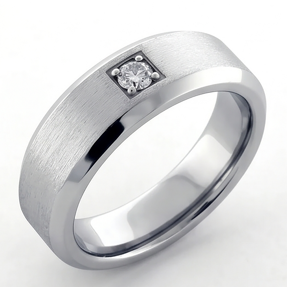 Lässig Herren Labor Gezüchtet Diamant Ring Rund Schliff