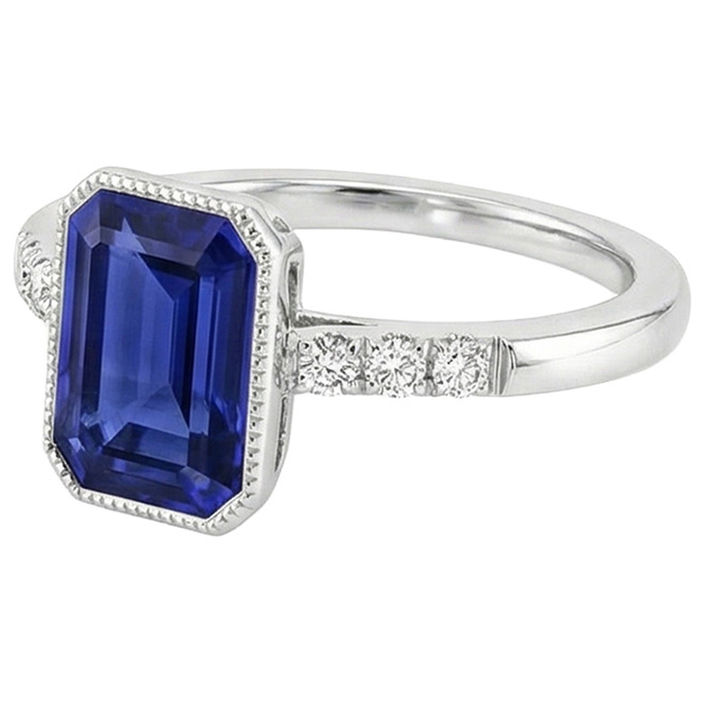 echter round diamant 2.50Karat ring Draufsicht