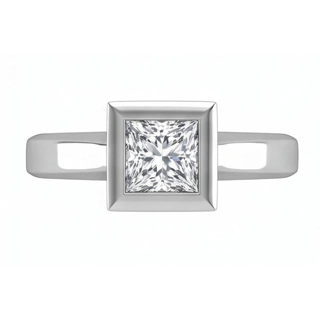 echter princess diamant 1.50Karat ring Seitenansicht