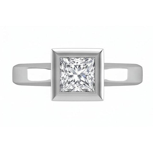 echter princess diamant 1.50Karat ring Seitenansicht