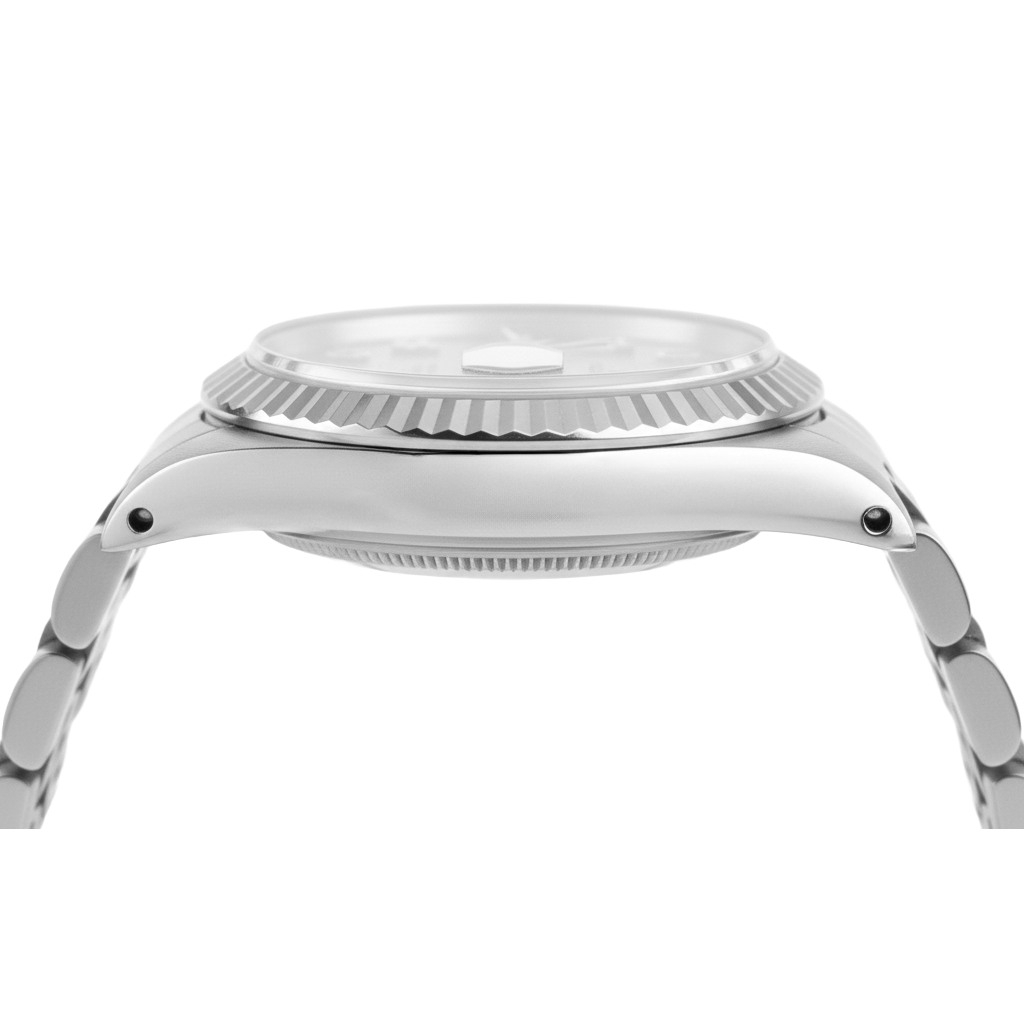 Lünette Silber Diamant Zifferblatt Rolex Datejust Damenuhr Edelstahl Armband