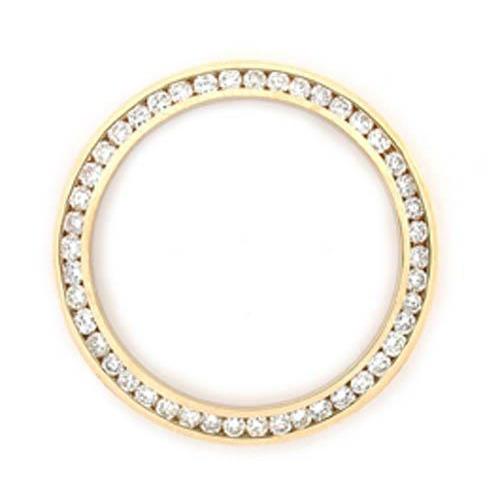 Lünette aus Gelbgold 18K, Diamanten passend für Rolex 34 mm Datumsuhr, 1,25 Karat