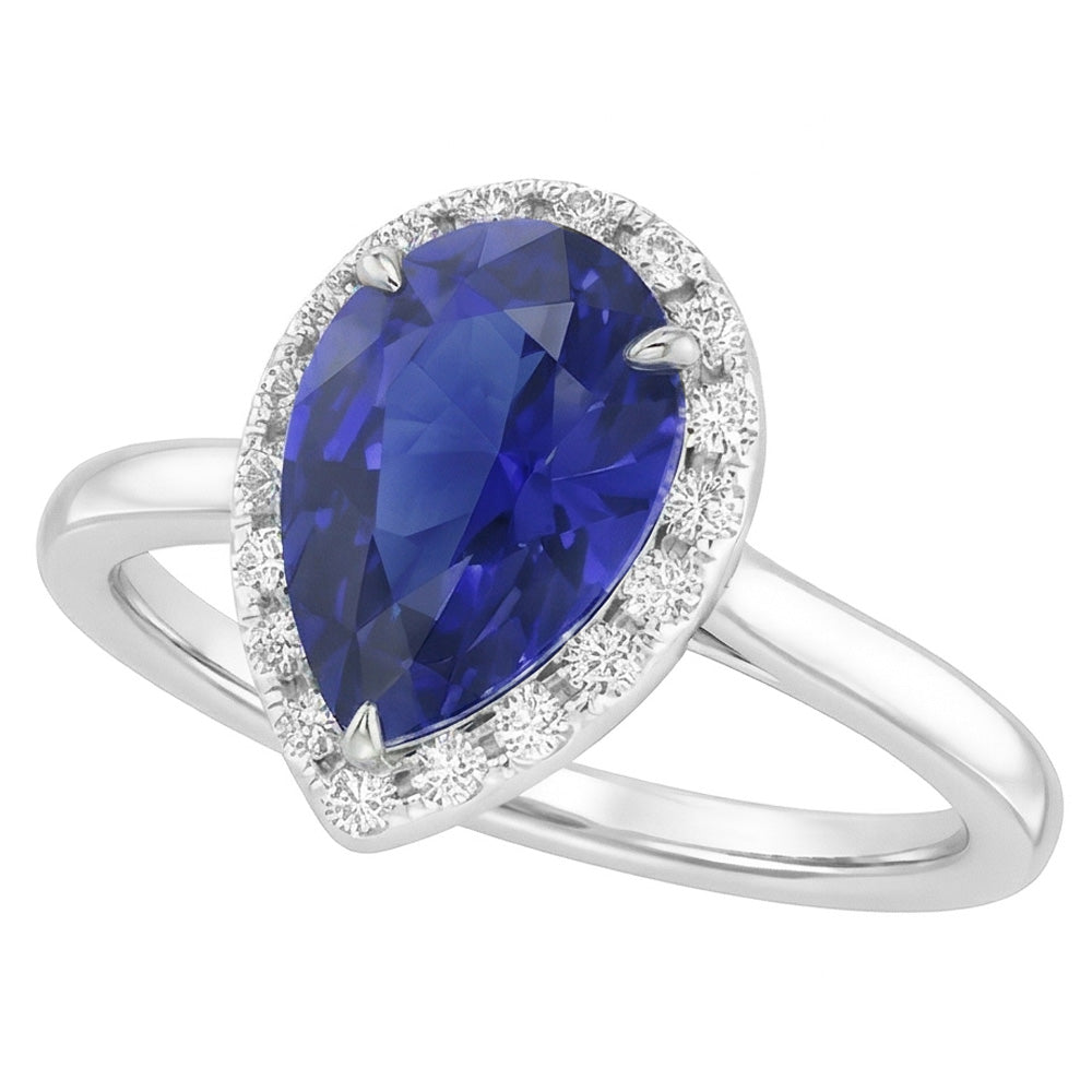 Luxuriöser 2-Karat Royalblauer Saphir Farbstein-Ring