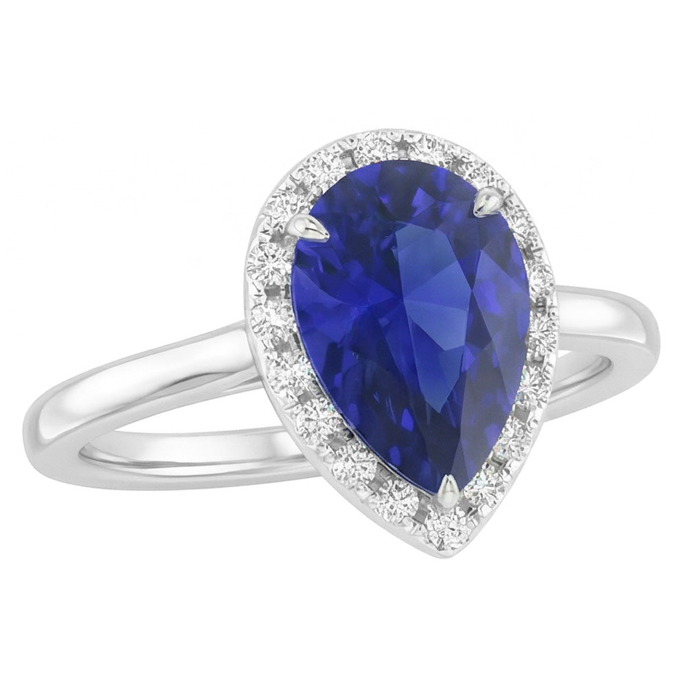 Luxuriöser 2-Karat Royalblauer Saphir Farbstein-Ring