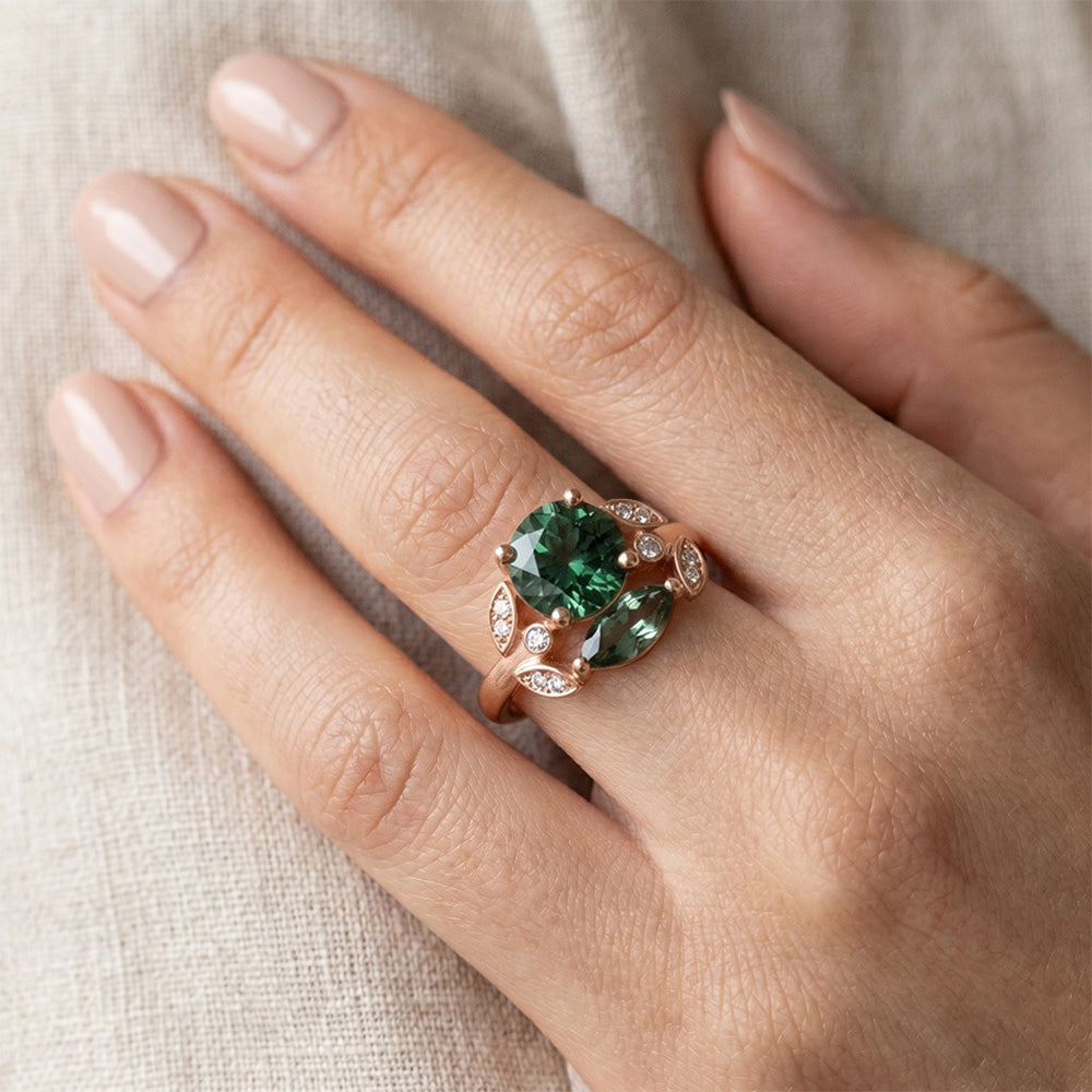 Luxuriöser Edelstein-Ring mit VVS Reinheit Dendritic Agate