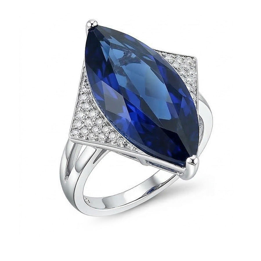 echter marquise diamant 5.50Karat ring Draufsicht