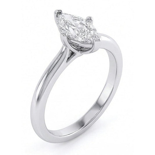 echter marquise diamant 1.50Karat ring Seitenansicht