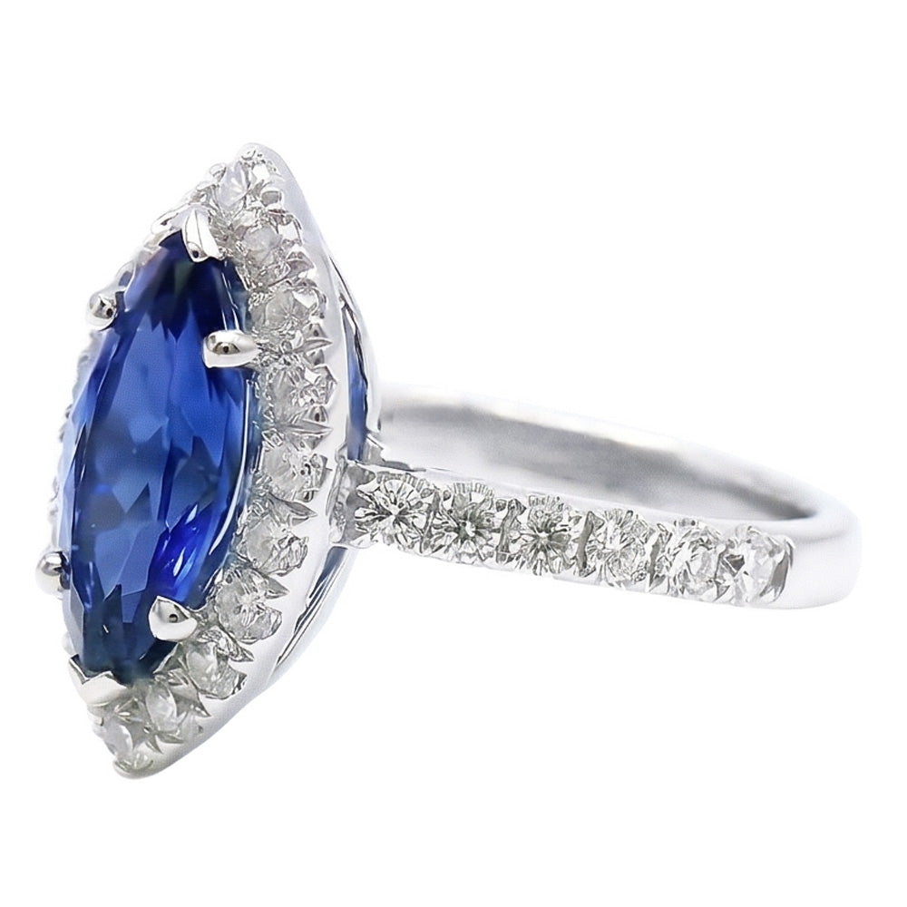 echter marquise diamant 2.60Karat ring Detailansicht