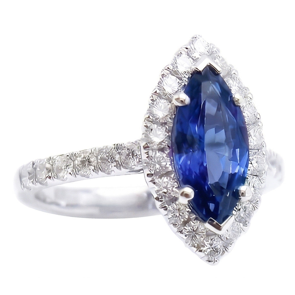 echter marquise diamant 2.60Karat ring Draufsicht