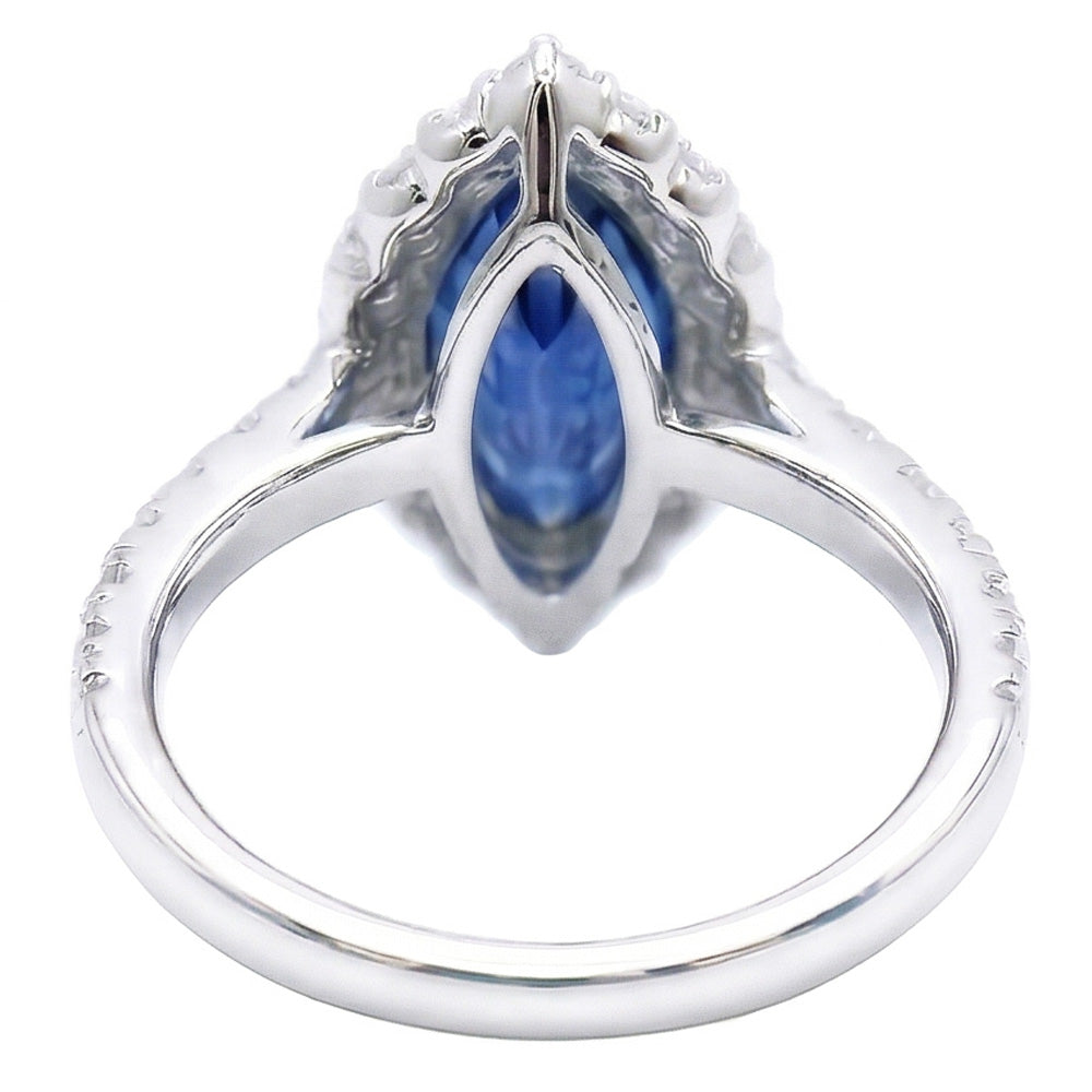 echter marquise diamant 2.60Karat ring Profilansicht