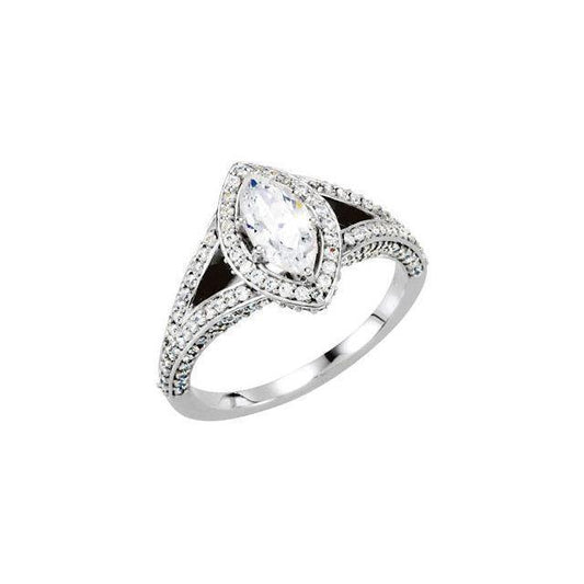 Marquise Natürliche Diamant-Verlobungsring 2,70 Karat Halo-Schmuck