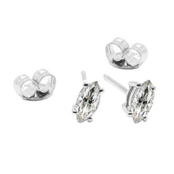 14 Karat Weißgold Ohrstecker mit Diamant – 1 Karat