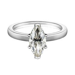 Naturreiner Edler Diamant Solitär-Ring 1 Karat – 14K Weißgold
