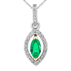 Brillanter Schmuckstein-Anhänger mit Pavé Kolumbianischer