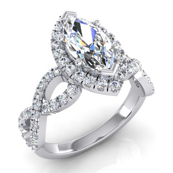 Marquise Infinity Natürliche Erde Gewonnenen Diamanten Schmuck