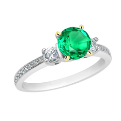 Designer GIA-Geprüft Kolumbianischer Smaragd Edelstein-Ring – 2