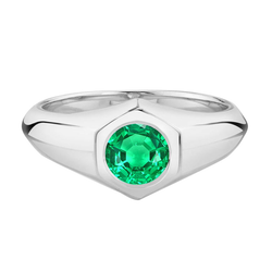 Herren GIA-Geprüft Schmuckstein-Ring – Smaragd 1 Karat 14 Karat