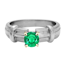 Herren Stilvoller GIA-Zertifiziert Smaragd Edelstein-Ring – 2