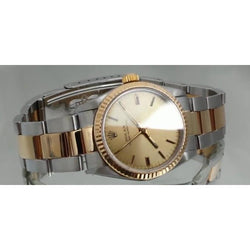 Mittelgroße 30-mm-Rolex-Datumsuhr mit zweifarbigem Stick-Zifferblatt