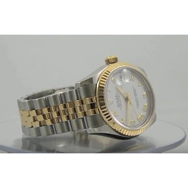 römisches Zifferblatt Stahl und Gold Rolex