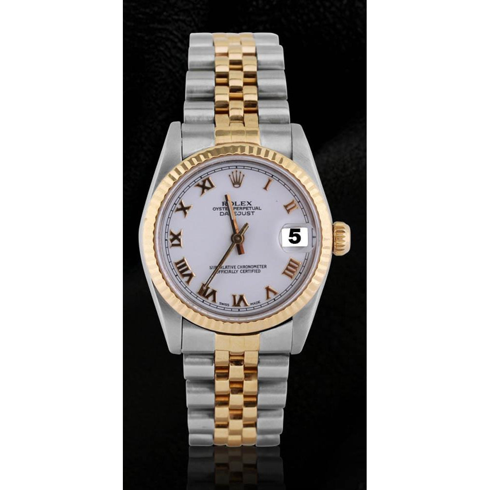 zweifarbigem Zifferblatt weiße Jubilee Rolex