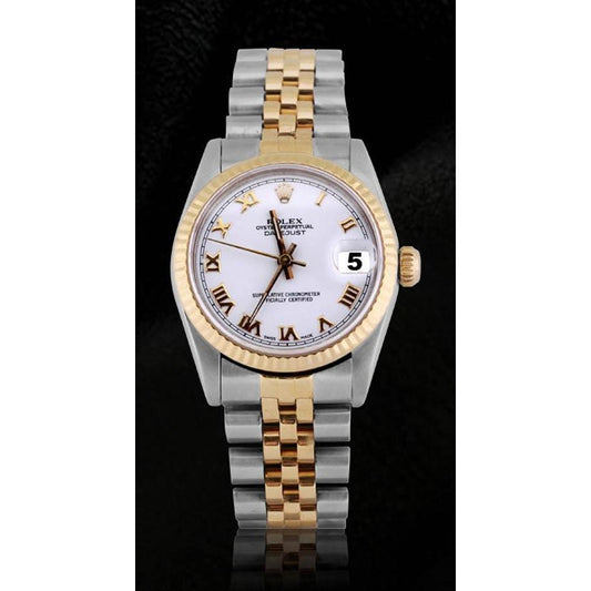 Mittelgroße Rolex Datejust weiße