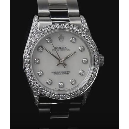 Mittelgroße Rolexdatejust-Uhr