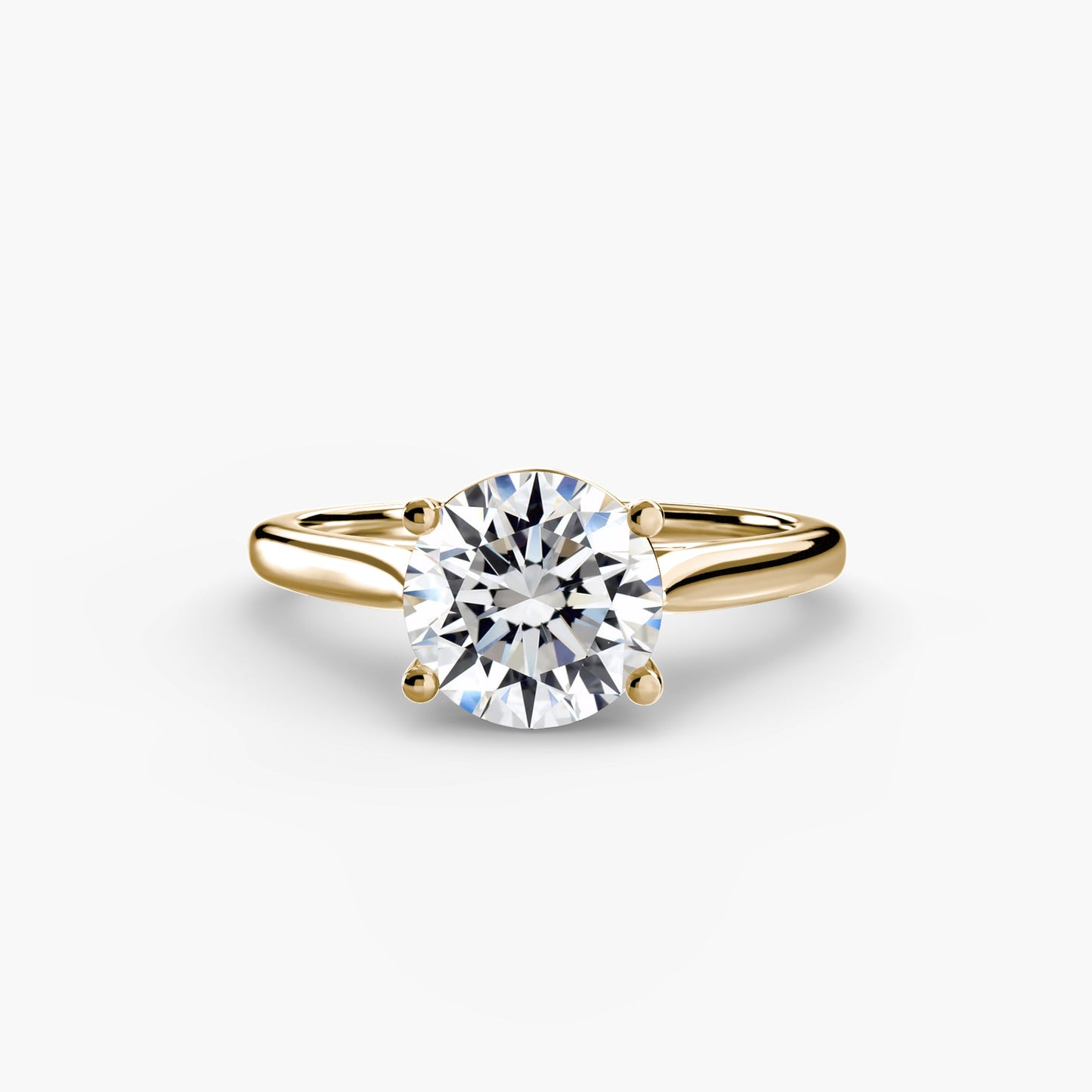 Naturreiner Diamant Setting – Frontansicht