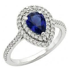 Brillanter 3,50-Karat Royalblauer Saphir Edelstein-Ring