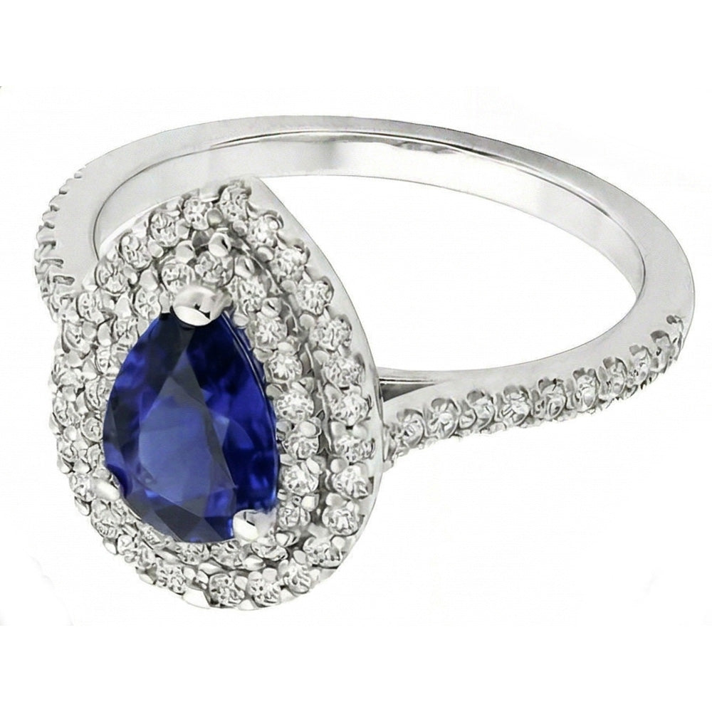 Brillanter Royalblauer Saphir Edelstein-Ring 3,50 Karat – Seitenansicht