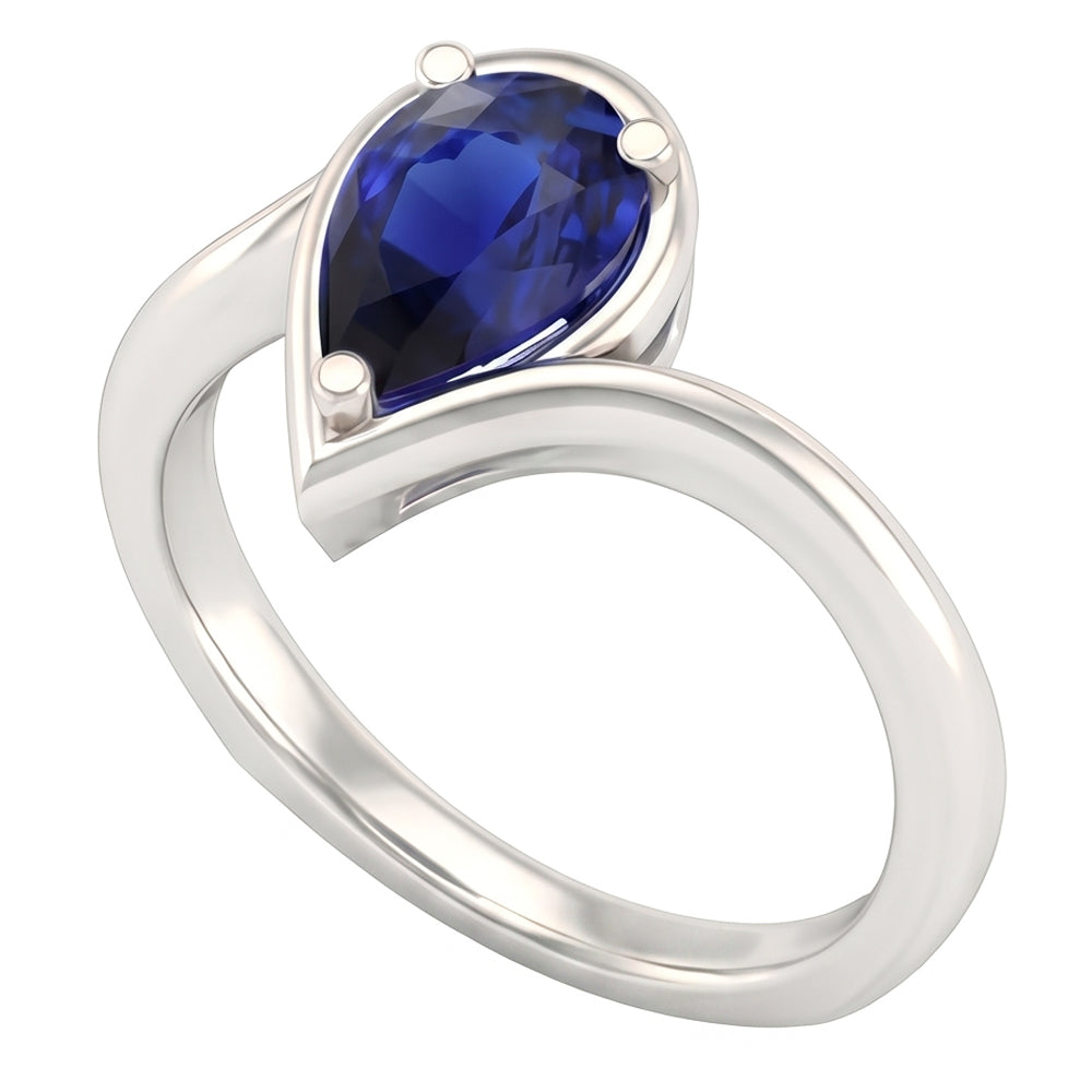 Glänzender Schmuckstein-Ring 1,50 Karat – Frontansicht
