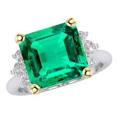 Naturreiner GIA-Zertifiziert Edler Smaragd Farbstein-Ring 5 Karat