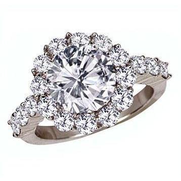 Natürlich Diamant-Halo-Verlobungsring 1,50 Karat