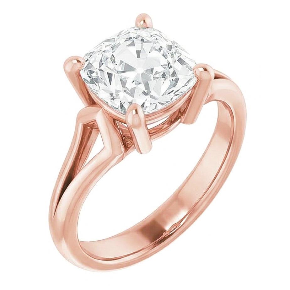 echter round diamant 7Karat ring Detailansicht