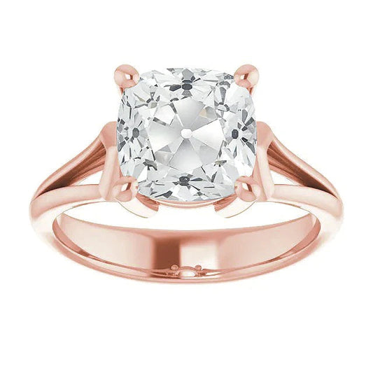 Natürliche 7ct Kissendiamantring für Damen