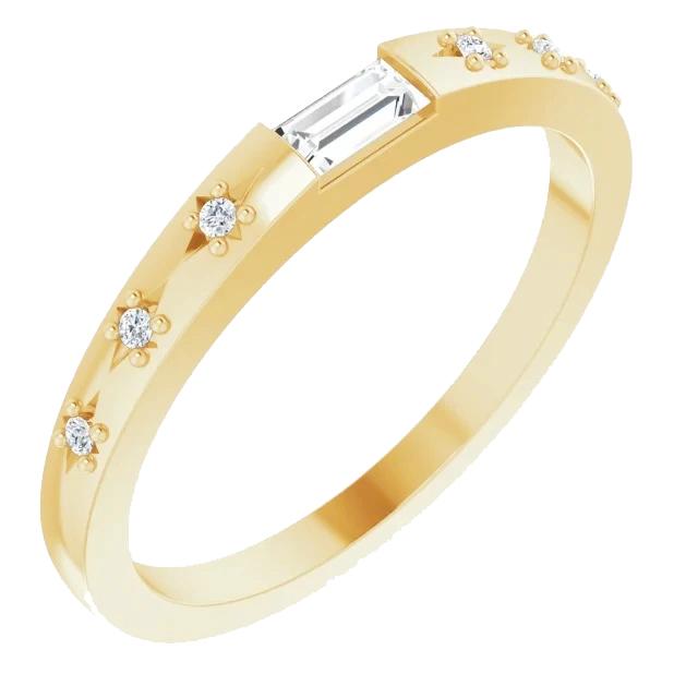 Natürliche Diamant Ehering 0,70 Karat 14K Gelbgold