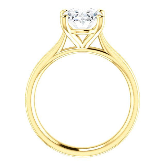 Natürliche Diamant Solitaire Ring 5 Karat Damen Gelbgold Schmuck Neu