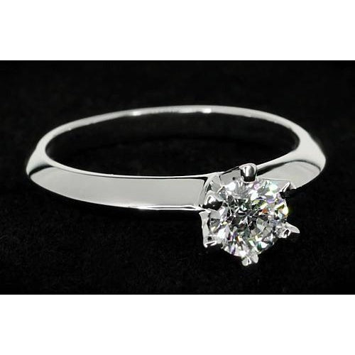 Natürliche Diamant Solitär Verlobung Ring 1 Karat Weiß Gold 14K