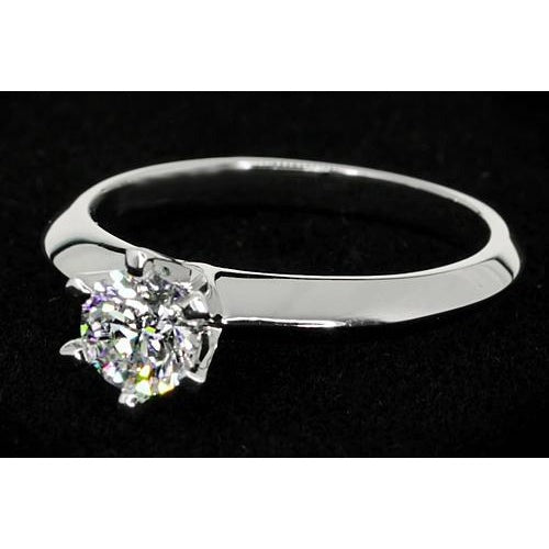 Natürliche Diamant Solitär Verlobung Ring 1 Karat Weiß Gold 14K