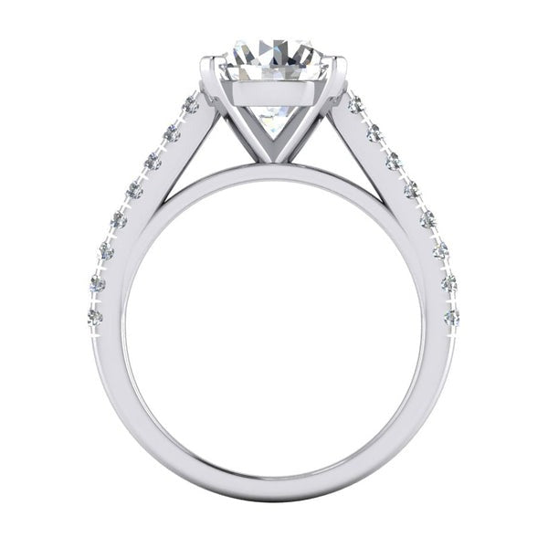 Natürliche Diamant Solitär mit Akzent Ring 2,75 Karat