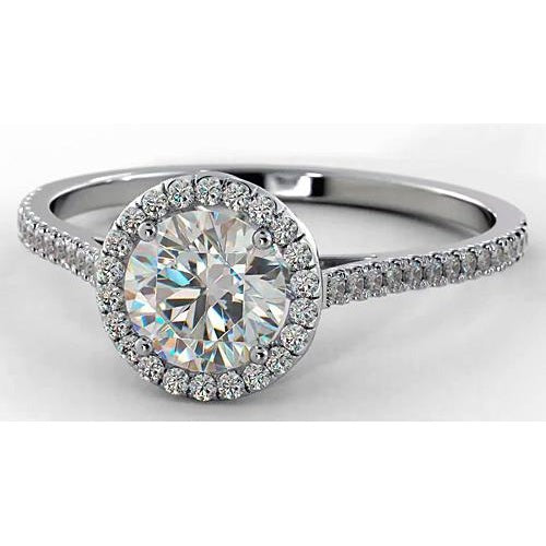 Natürliche Diamant Verlobung Ring Halo 2.75 Karat Damen Schmuck