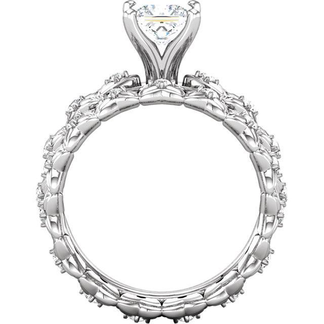Natürliche Diamant-Verlobungsring im Jahrgang-Stil 1.66 Karat Weißgold 14K
