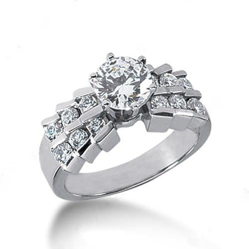 Natürliche Diamant-Verlobungsring mit Akzenten 1,25 Karat Wunderschöner Ring Neu
