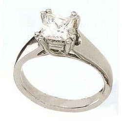 Natürliche Diamantring-Verlobung 1.5 ct. Prinzessin Solitär