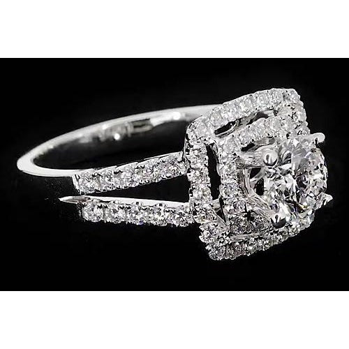 Natürliche Runder Diamant Halo Style Jubiläum Ring 3 Karat