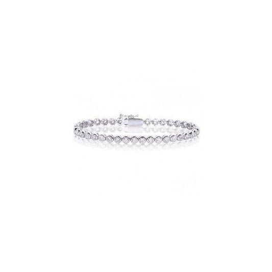 Natürliche Rundes Diamant-Tennis-Armband Weißgold 14K 7 Karat