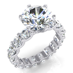 Natürliche Erde Abgebaut Diamant Ring im Ewigkeit Stil