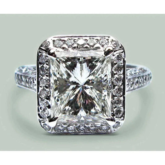 Natürlicher 6-Carat-Prinzessin-Diamantring