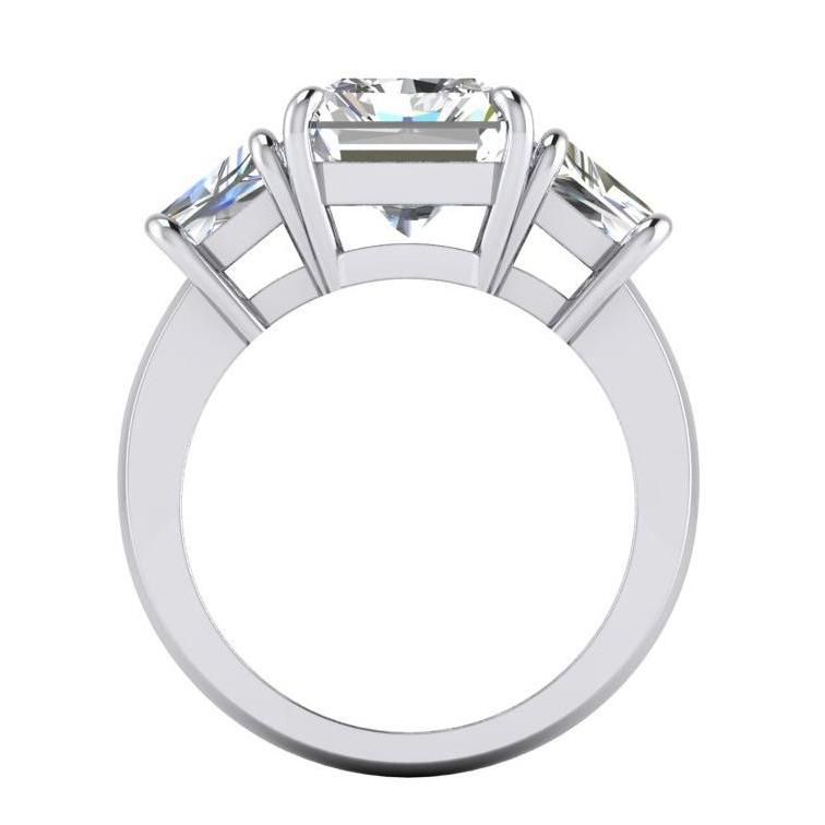 Natürlicher 7-Karat-Brillantdiamant-3-Stein-Verlobungsring aus Weißgold
