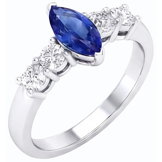 echter marquise diamant 1.50Karat ring Seitenansicht